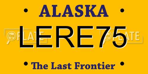 LERE75 Alaska License Plate