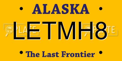 LETMH8 Alaska License Plate