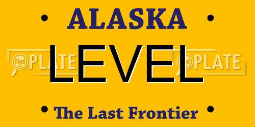 LEVEL Alaska License Plate