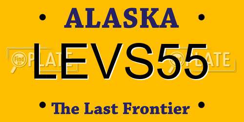 LEVS55 Alaska License Plate