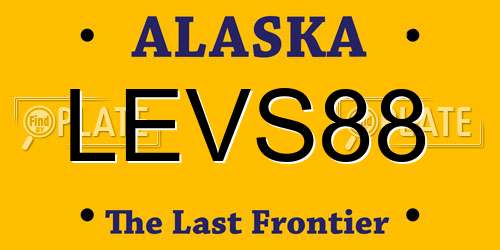 LEVS88 Alaska License Plate