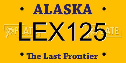 LEX125 Alaska License Plate