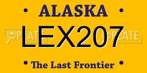 LEX207 Alaska License Plate