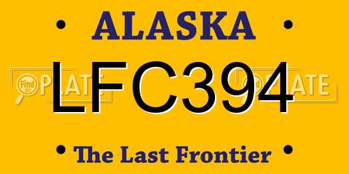 LFC394 Alaska License Plate