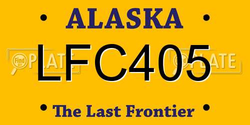 LFC405 Alaska License Plate