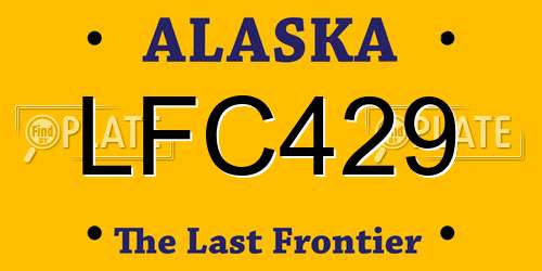 LFC429 Alaska License Plate