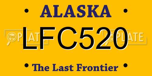 LFC520 Alaska License Plate