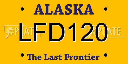 LFD120 Alaska License Plate