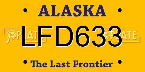 LFD633 Alaska License Plate