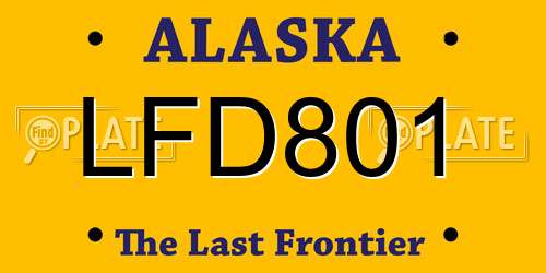 LFD801 Alaska License Plate