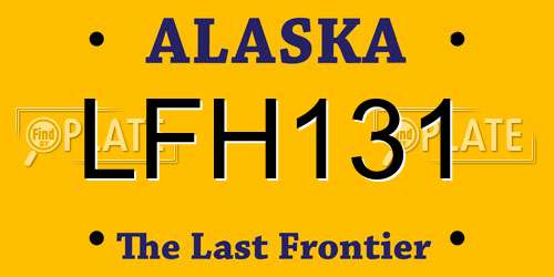LFH131 Alaska License Plate
