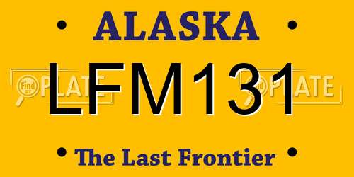 LFM131 Alaska License Plate