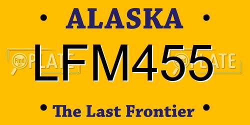 LFM455 Alaska License Plate