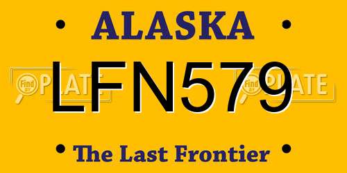 LFN579 Alaska License Plate