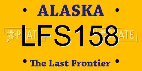 LFS158 Alaska License Plate