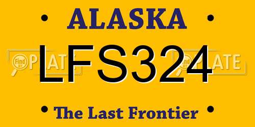 LFS324 Alaska License Plate