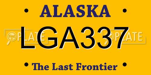 LGA337 Alaska License Plate