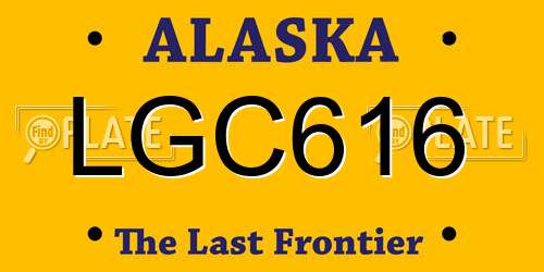 LGC616 Alaska License Plate