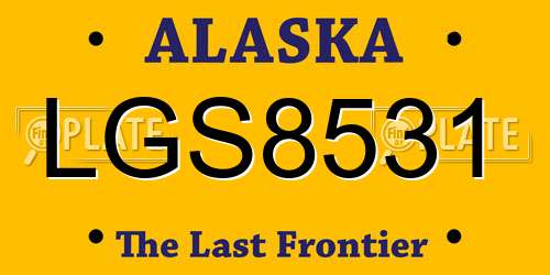 LGS8531 Alaska License Plate