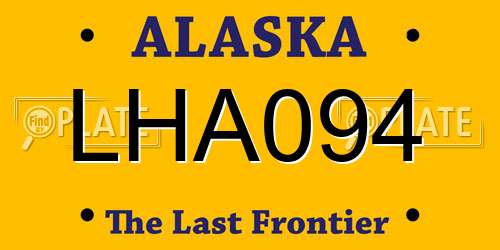 LHA094 Alaska License Plate