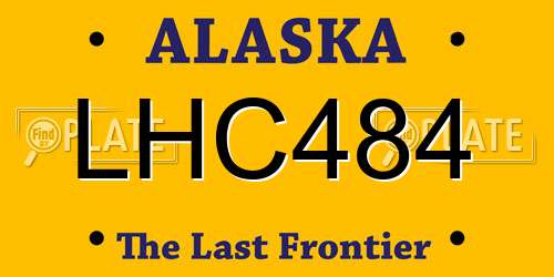 LHC484 Alaska License Plate