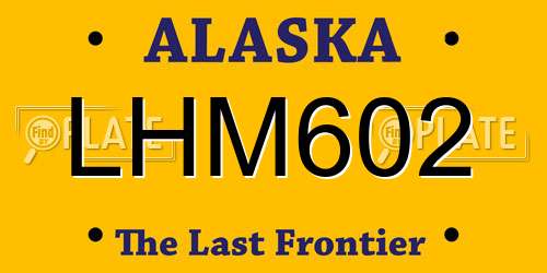 LHM602 Alaska License Plate