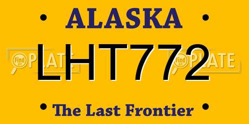 LHT772 Alaska License Plate
