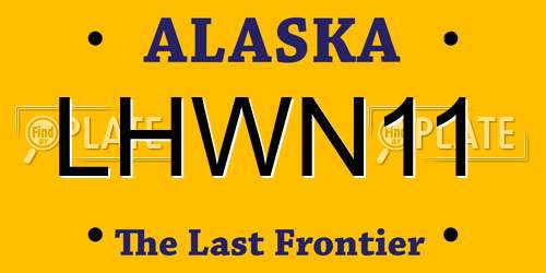 LHWN11 Alaska License Plate