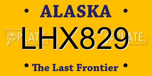 LHX829 Alaska License Plate