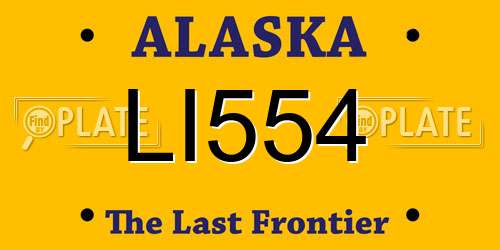 LI554 Alaska License Plate