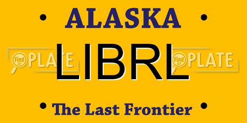LIBRL Alaska License Plate