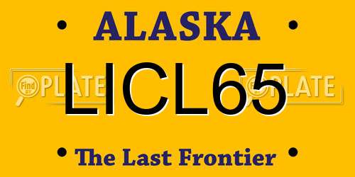 LICL65 Alaska License Plate