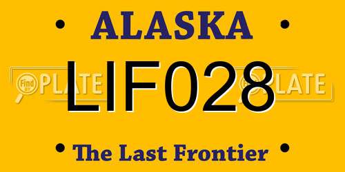 LIF028 Alaska License Plate