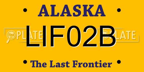LIF02B Alaska License Plate