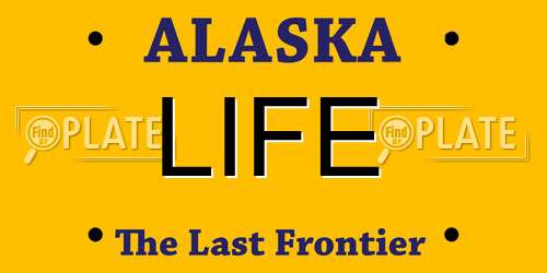 LIFE Alaska License Plate