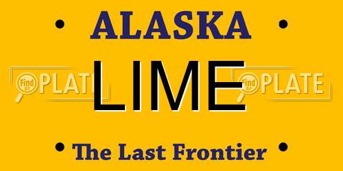 LIME Alaska License Plate