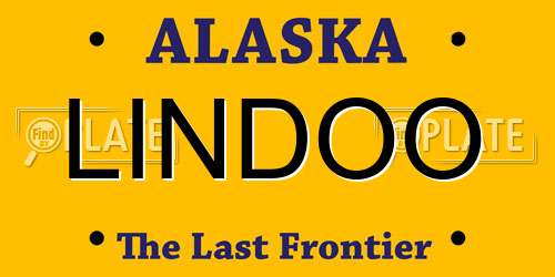 LINDOO Alaska License Plate