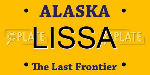 LISSA Alaska License Plate
