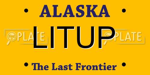LITUP Alaska License Plate