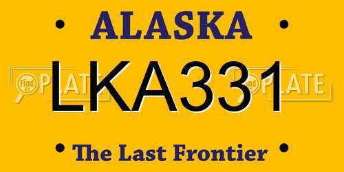 LKA331 Alaska License Plate