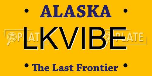LKVIBE Alaska License Plate