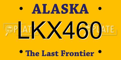 LKX460 Alaska License Plate