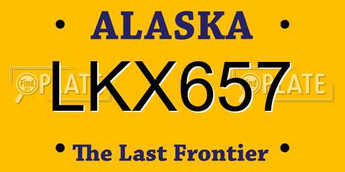 LKX657 Alaska License Plate