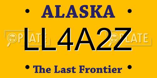 LL4A2Z Alaska License Plate
