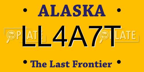LL4A7T Alaska License Plate
