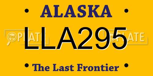 LLA295 Alaska License Plate