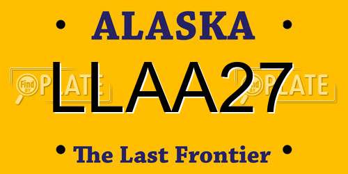 LLAA27 Alaska License Plate