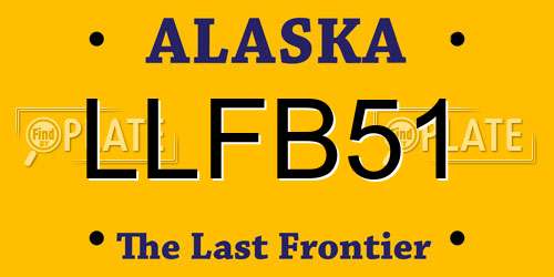 LLFB51 Alaska License Plate