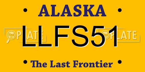 LLFS51 Alaska License Plate