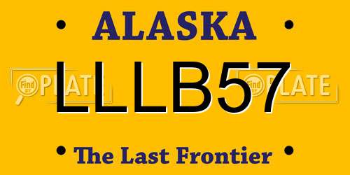LLLB57 Alaska License Plate